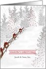 Christmas - Season’s Greetings, Business, Winter, Pesonalize Name card