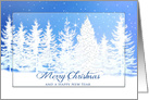 Christmas,Holiday, Blue White, Trees card