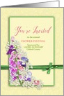 You’re Invited - Garden Flowers - Texture - Personalize Event on Front card
