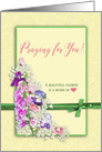 Praying for you - Garden of Flowers - Pink/Green - Blank Inside card