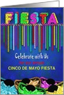 Fiesta Invitation - Mexican Hats - Colorful Streamers - Insert Event card
