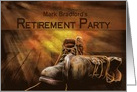 Retirement Party Invitation - Sunset on work boots - Name Insert card