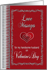 Valentine’s Day, Husband, Love Messages - Spiral red Notebook card