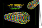 Birthday - Our Unique Grandson - Abstract Colorful Circles card