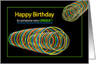 Birthday - someone special/unique, Abstract, Colorful Neon Circles card