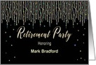 Retirement Party - Name Insert - Festive with Streamers and Stars card