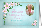 Retirement Celebration Invitation, Apple Blossoms, Photo/name Insert card