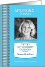 Birthday Invitation,50th, Appointment Planner,Female, Photo & Name card