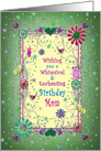 Enchanting Birthday,Mom, Butterflies, Flowers, Birds, Green card