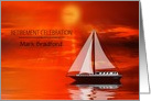 Retirement, Invitation, Sailing in the Sunset, Sailboat, Insert Name card