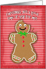 Christmas, Humor, Bite out of Gingerbread Man Cookie card