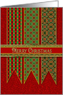 Christmas, Ornate Banners in Christmas Patterns card