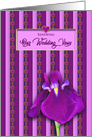Renewing Wedding Vows Invitation, Purple Iris and Hearts card