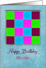 Birthday, Mother, Wall Hanging Patchwork Quilt, Colorful card