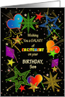 Birthday, Son, Vivid Colors Abstract Galaxy of Excitement card