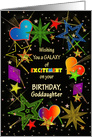 Birthday, Goddaughter, Vivid Colors Abstract Galaxy of Excitement card