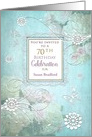 Birthday 70th, Party Invitation, Elegance/Flowers/Butterflies, Name card