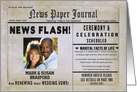 Renewing Wedding Vows Invitation, News Paper, Photo/Name Insert card