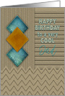 Birthday, Dad, Geometric Abstract,Texture-like Effects, Earth Tones card