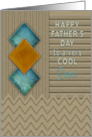 Father’s Day Son Geometric Texture like Patterns Earth Tones card