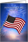 Patriotic USA, 4th of July, Independence Day,American Flag at Twilight card