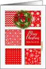 Christmas Door in Red and White with Wreath from All of Us card