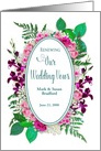 Renewing Wedding Vows Invitation Flowers Surronding Oval, Personalize card