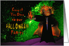 Halloween Party Invitation, Frightful Horseman, Come if You Dare card