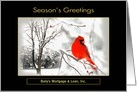 Christmas, Business, Company’s Name Insert, Snow Scene, Red Cardinal card