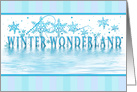 Seasonal, Winter Wonderland, Magical Image of Text & Blue Snowflakes card