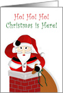 Christmas, Ho! Ho! Ho!, Fat Santa Stuck in Chimney card