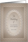 Old Fashion, Vintage, Wedding Invitations, Name & Date Insert card