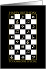 Birthday, Music Notes, Black and White card
