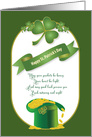 St. Patrick’s Day, Irish Proverb, Clovers, Top Hat Filled With Gold card