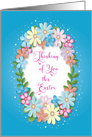 Easter, Thinking of You, Multi-Colored Pastel Daisies card