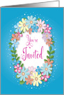 You’re Invited, Feminine Invitation, Assortment of Colorful Daisies card