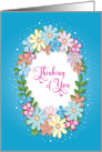 Thinking of You, Assortment of Colorful Daisies, Blank Inside card