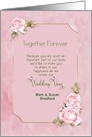 Renewal Vows Invitation, Together Forever, Name Insert, Pink Roses card