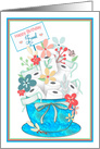 Birthday, Friend, Flora Arrangement, Toilet Paper & Masks, COVID19 card
