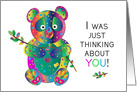 Thinking About You from Panda Bear with Kaleidoscope Like Design card