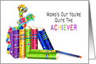 Congratulations, Colorful Bookworm & Books in Kaleidoscope Collection card