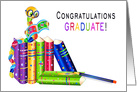 Congratulations Graduate, Bookworm & Books in Kaleidoscope Collection card