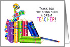 Thank You Teacher, Bookworm & Books in Kaleidoscope Collection card