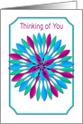 Thinking of You,Colorful Spinner-like Motif Design card
