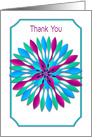 Thank You, Colorful Spinner-like Motif Design card