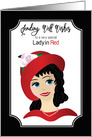 Get Well, Lady in Red, Lady Wearing Red Hat card