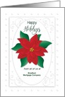 Christmas, From All of Us, Personalize, Business, Poinsettia, card