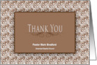 Thank You Business Company Name Insert on Front Brown Swirly design card