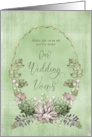 Renewing Wedding Vows Invitation Water Colors Green Mauve Name Insert card