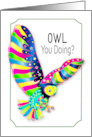 Thinking of You Large Owl Flight Kaleidoscope Collection Vivid Colors card